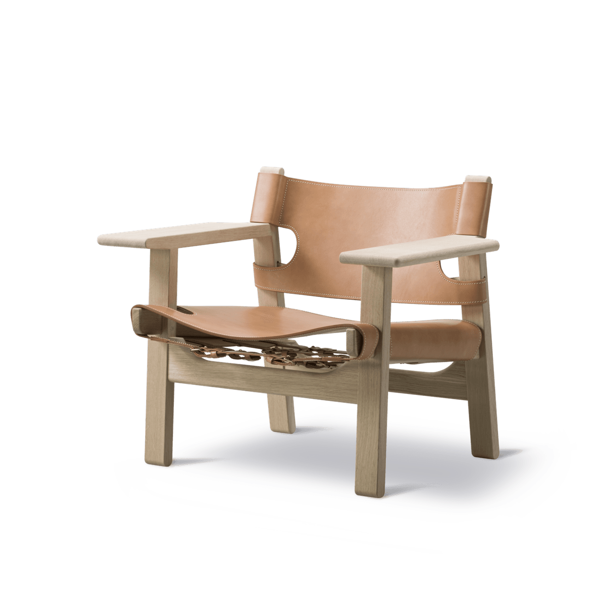 The Spanish Chair Såpet eik / naturfarget skinn